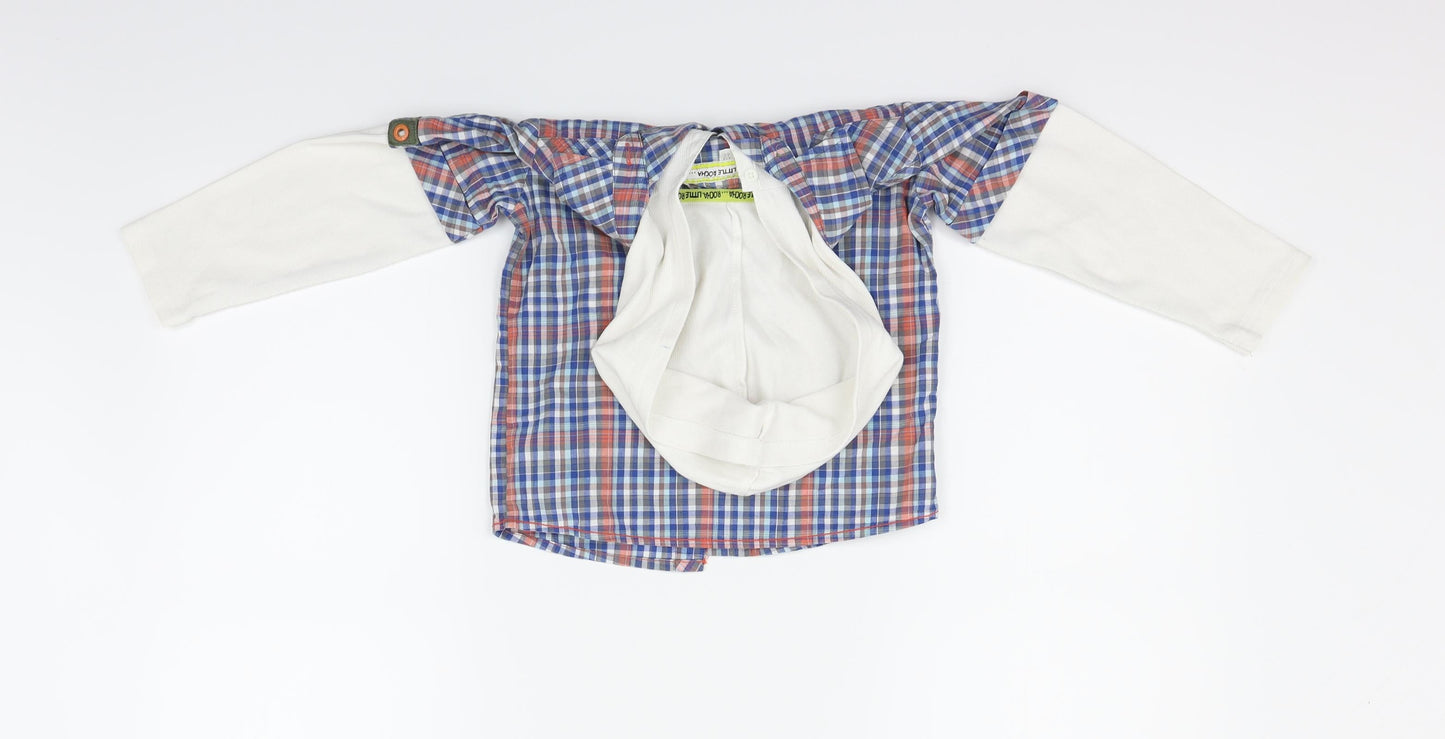 Rocha John Rocha Girls Blue Check  Jacket  Size 4-5 Years