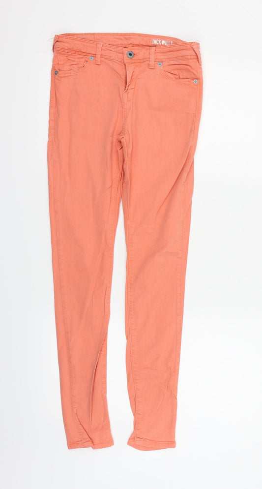 Jack Wills Womens Orange   Straight Jeans Size 26 in L32 in