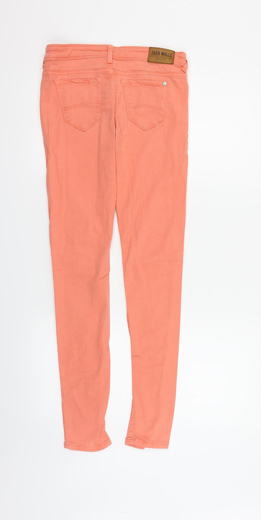 Jack Wills Womens Orange   Straight Jeans Size 26 in L32 in