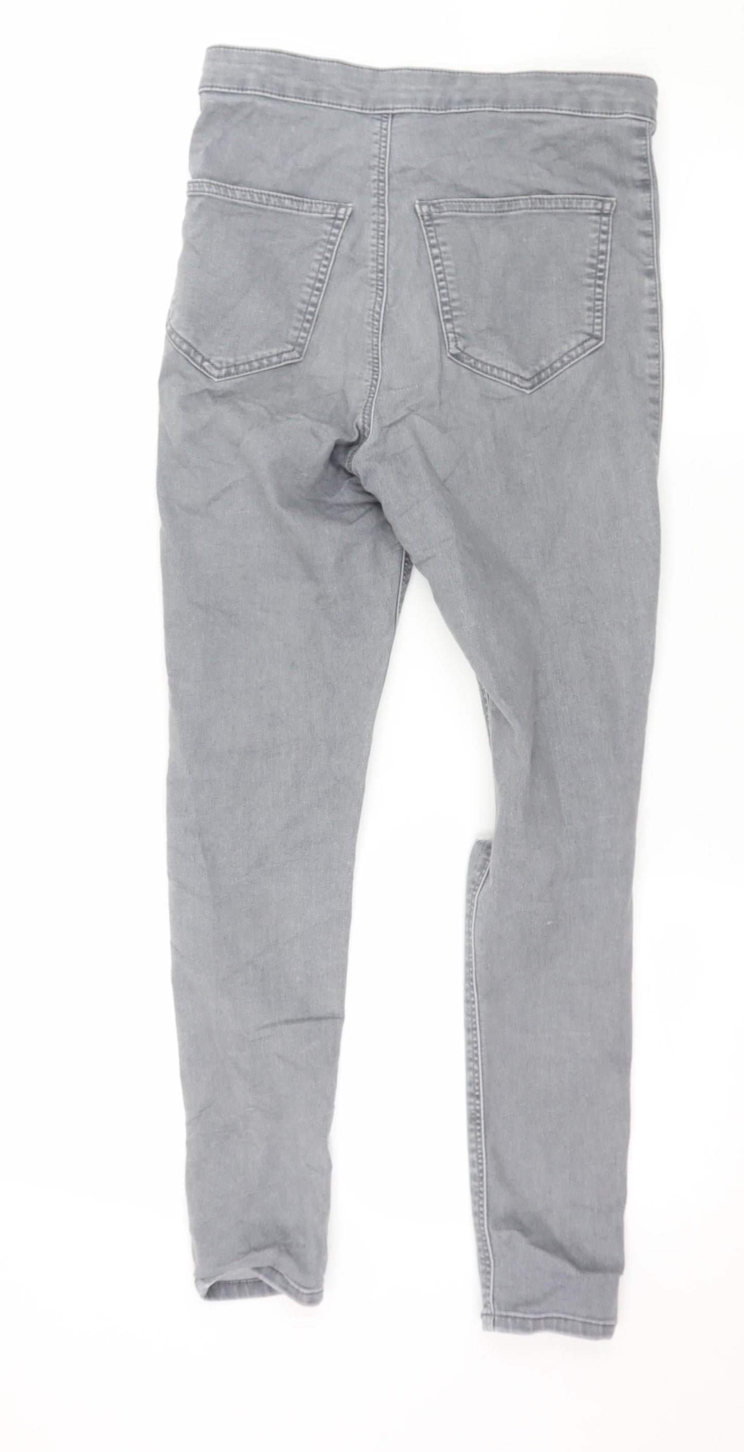 Topshop Womens Grey  Denim Skinny Jeans Size 28 in L26 in