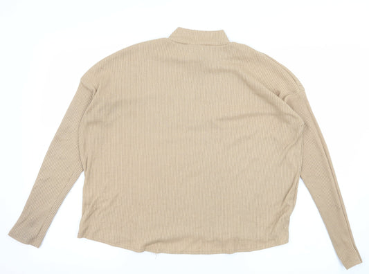 Divided by H&M Womens Beige  Jersey Pullover Jumper Size M