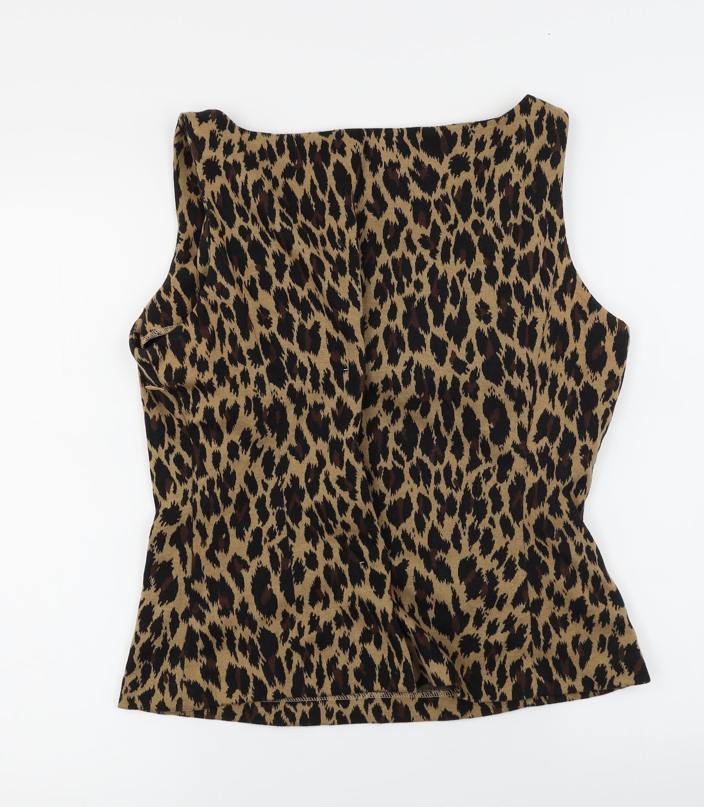 Preworn  Womens Multicoloured Animal Print  Basic T-Shirt Size L