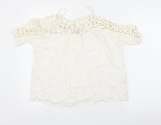River Island Womens White   Camisole Blouse Size 6