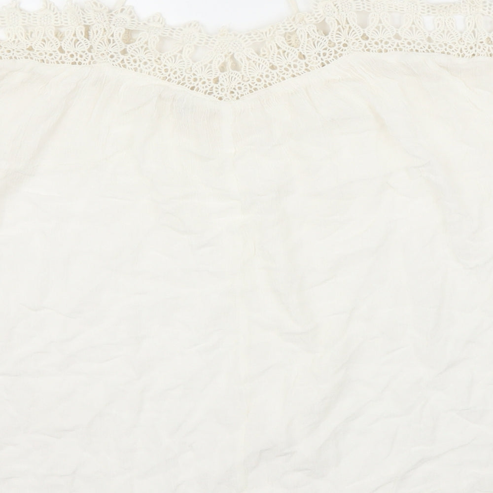 River Island Womens White   Camisole Blouse Size 6