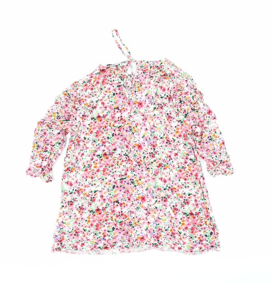Papaya Womens Pink Floral  Basic Blouse Size 10