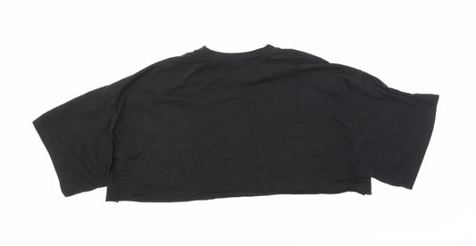 M Womens Black   Cropped T-Shirt Size 8