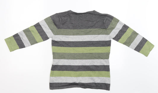 Chianti Womens Multicoloured Striped  Pullover Sweatshirt Size S