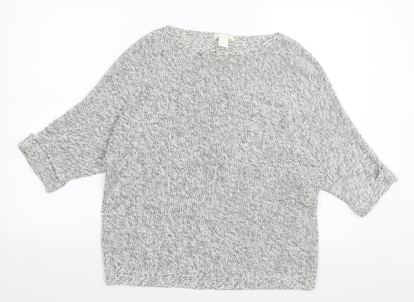 H&M Womens Grey  Knit Pullover Jumper Size S