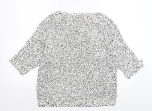 H&M Womens Grey  Knit Pullover Jumper Size S
