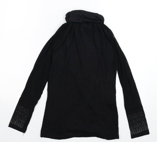 Preworn Womens Black  Knit Pullover Jumper Size M