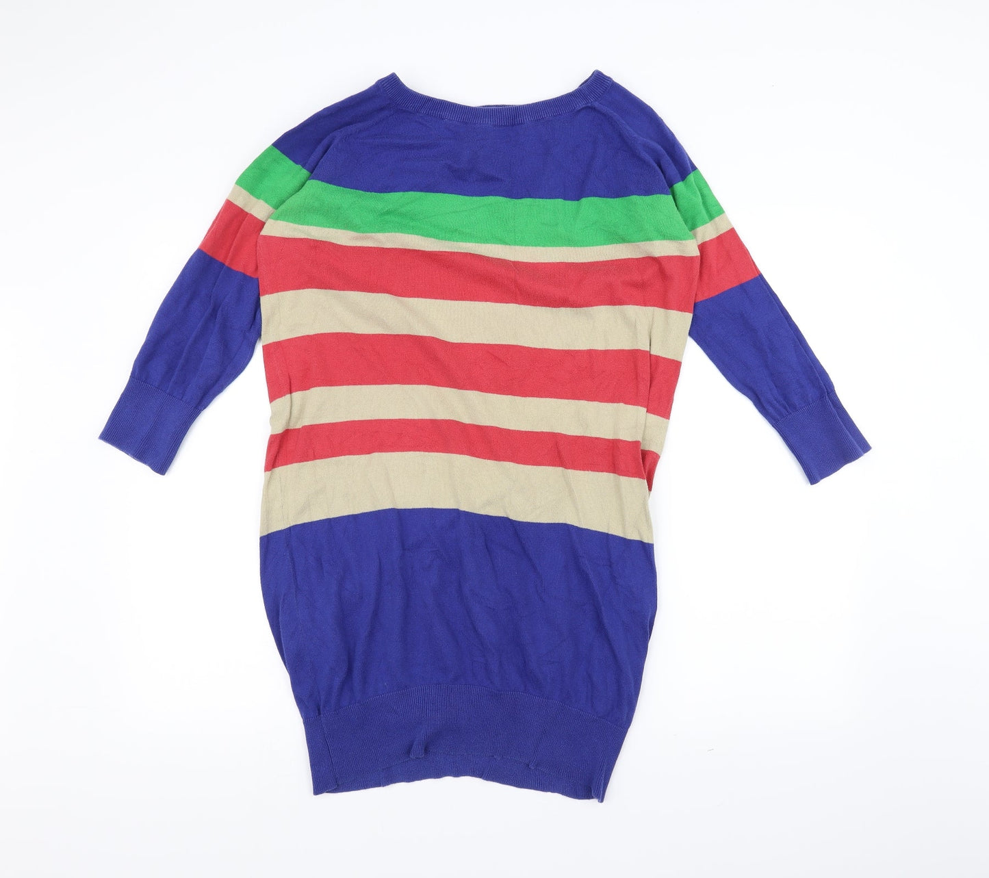 South Womens Blue Striped  Pullover Jumper Size 14