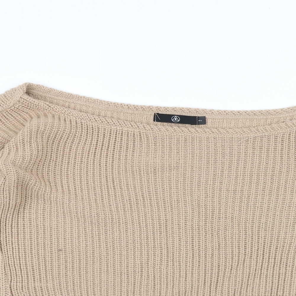 Missguided Womens Brown  Knit Pullover Jumper Size S