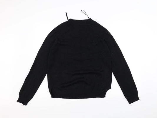 Brave Soul Womens Black   Pullover Jumper Size M