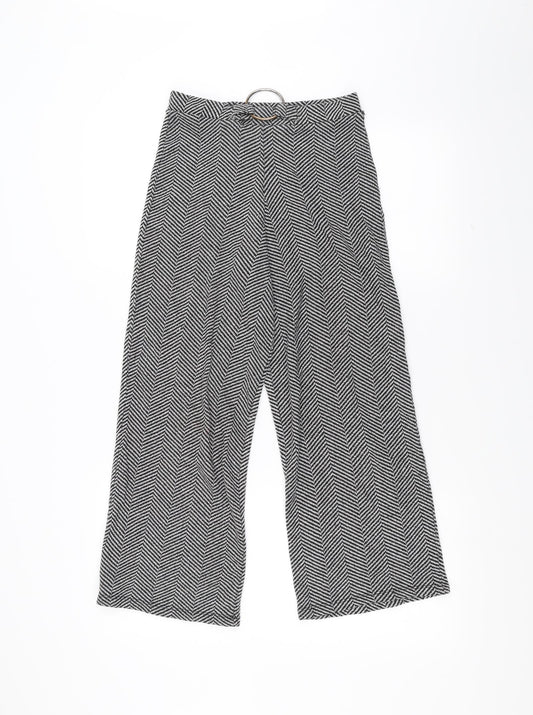 Zara Womens Black Striped  Trousers  Size S L21 in
