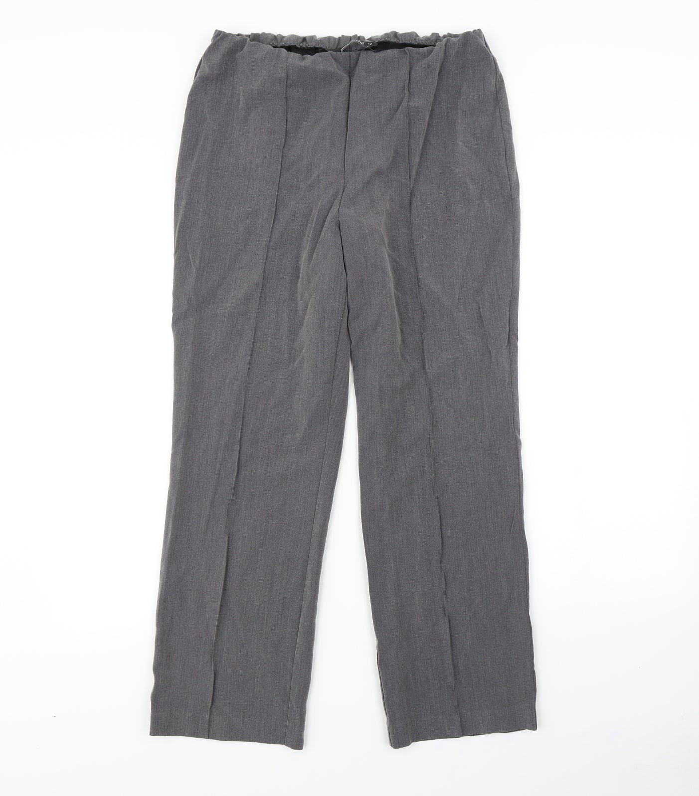 Bonmarché Womens Grey   Dress Pants Trousers Size 12 L28 in