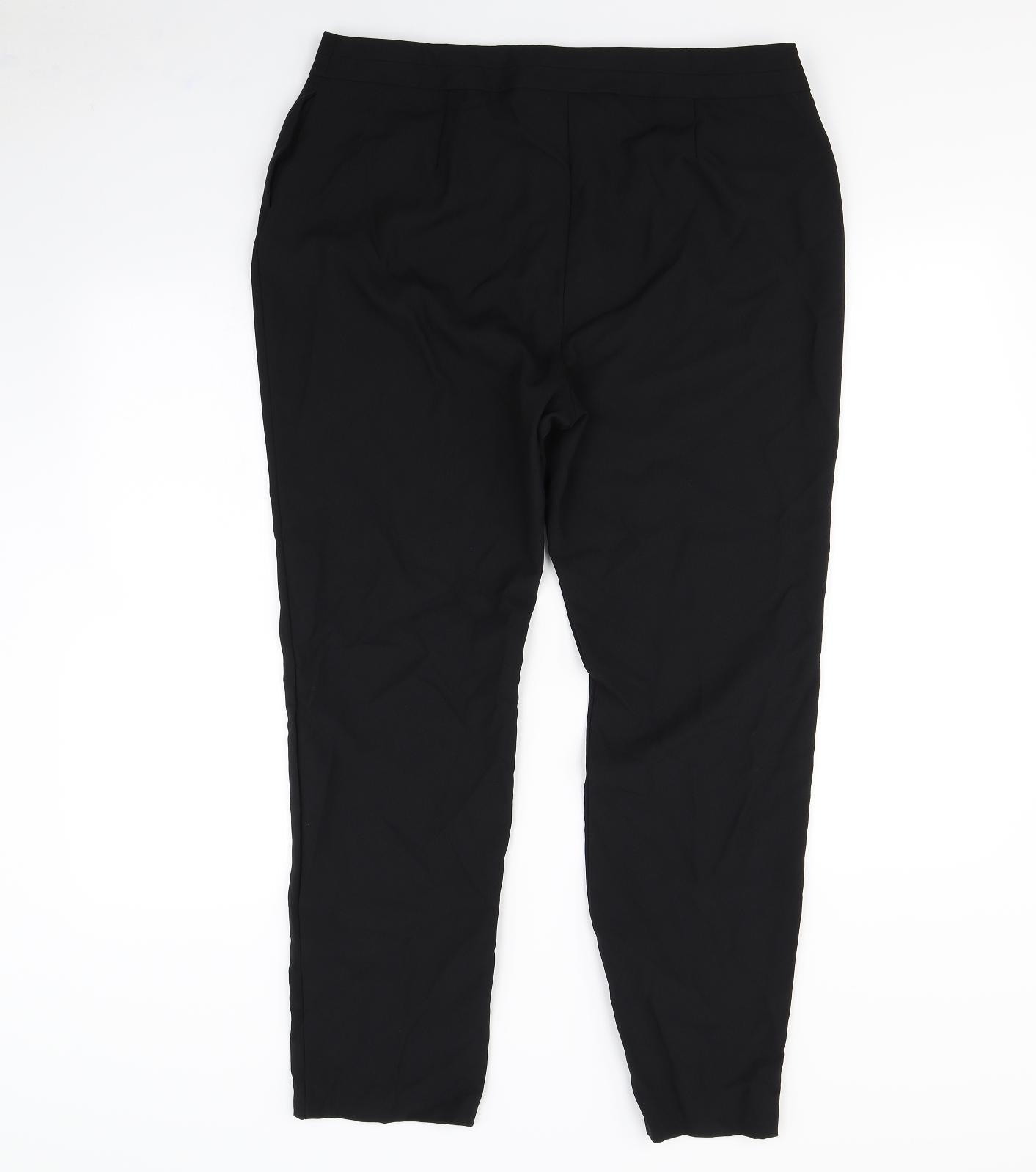 Preworn Womens Black   Trousers  Size 16 L30 in