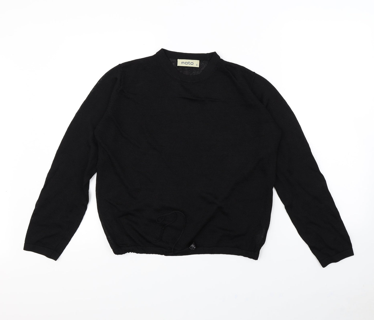 Moto Womens Black   Pullover Jumper Size S