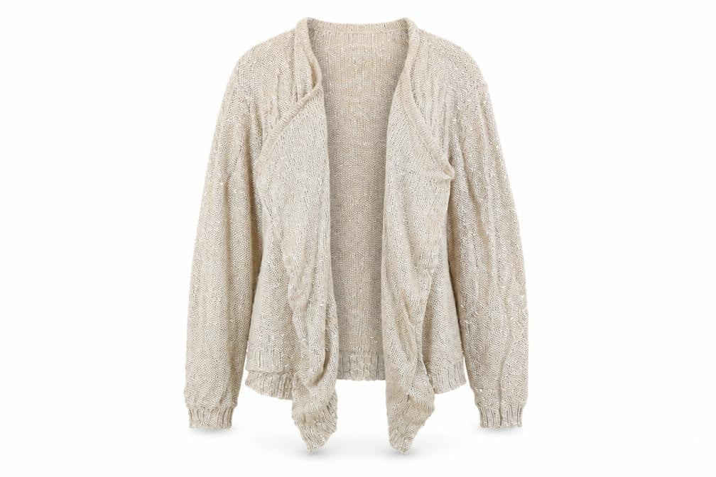 Casamia Womens Beige Cardigan Jumper Size L