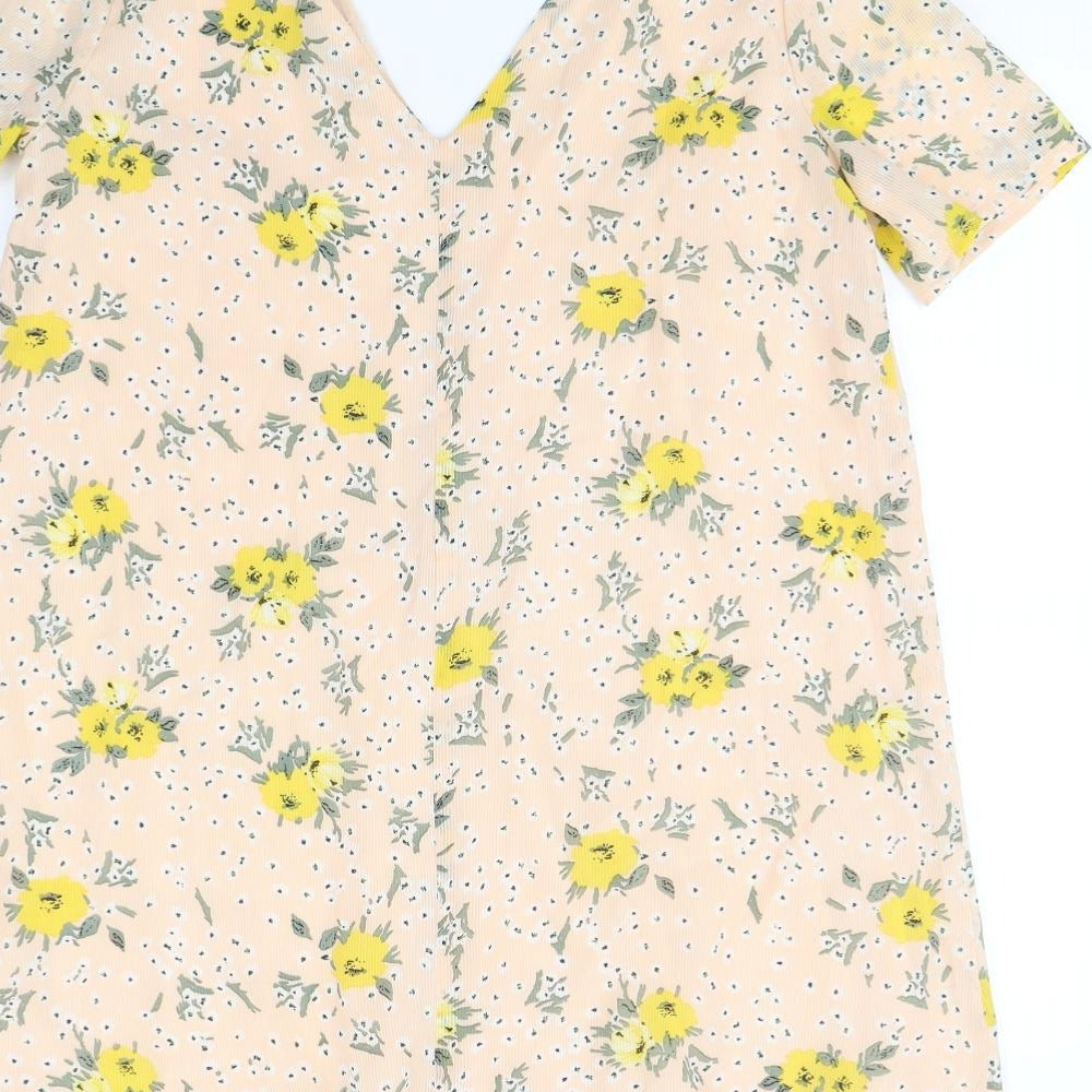 Glamorous Womens Pink Floral Rayon Mini  Size 10