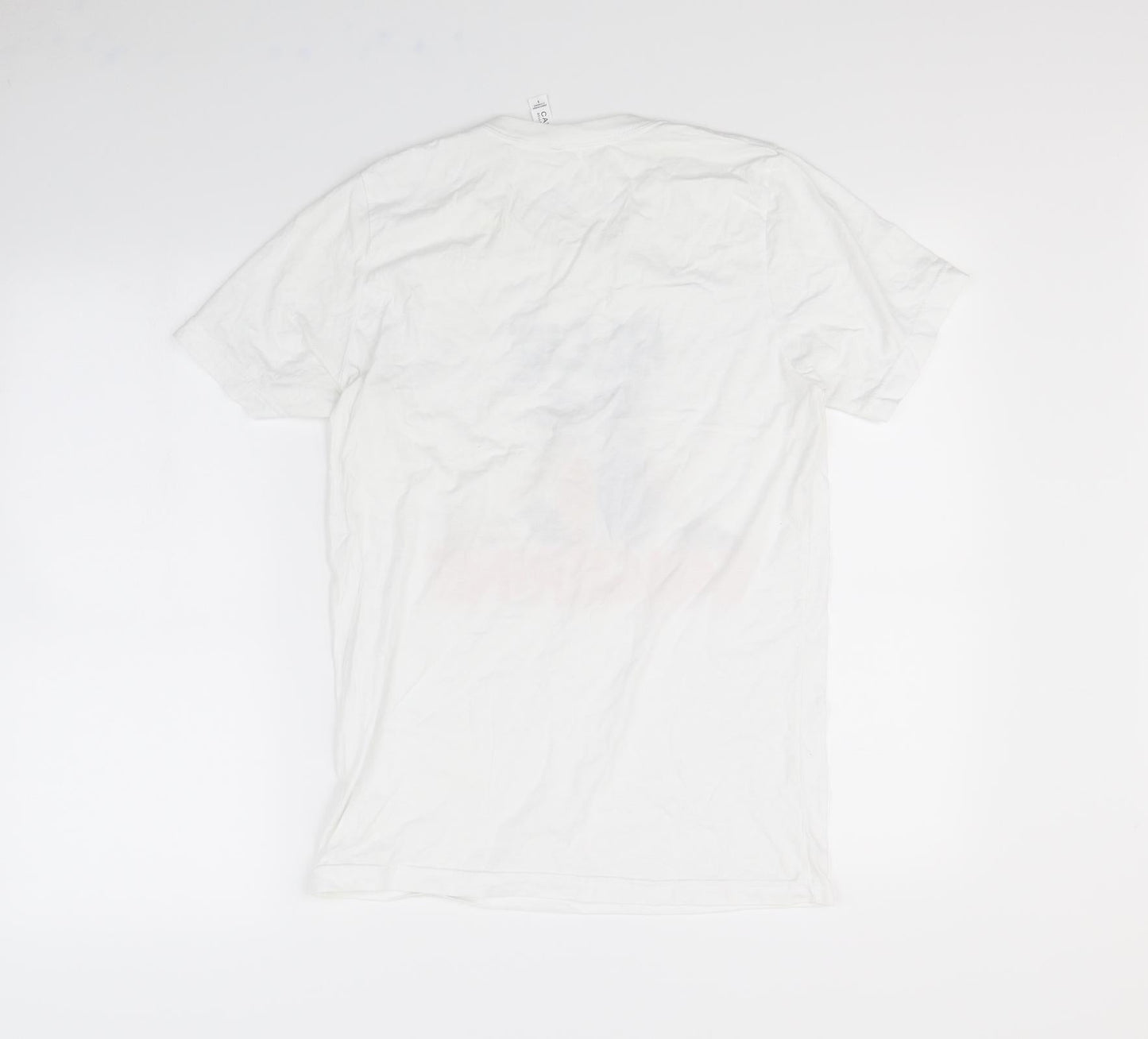 Canvas Mens White    T-Shirt Size S
