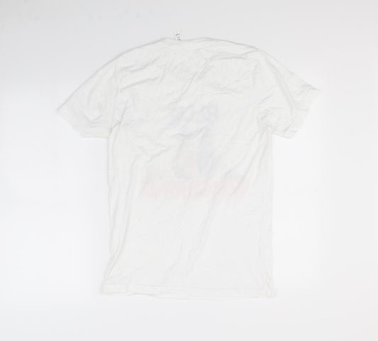 Canvas Mens White    T-Shirt Size S
