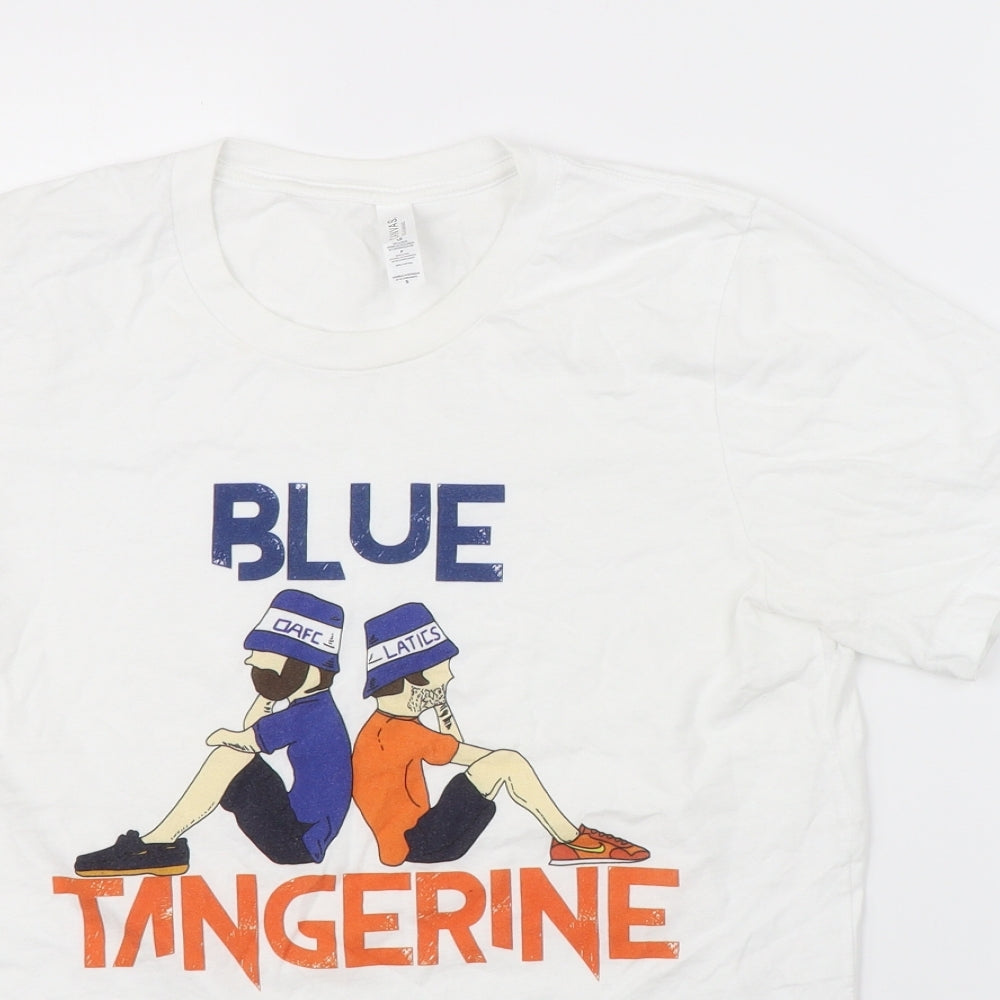 Canvas Mens White    T-Shirt Size S