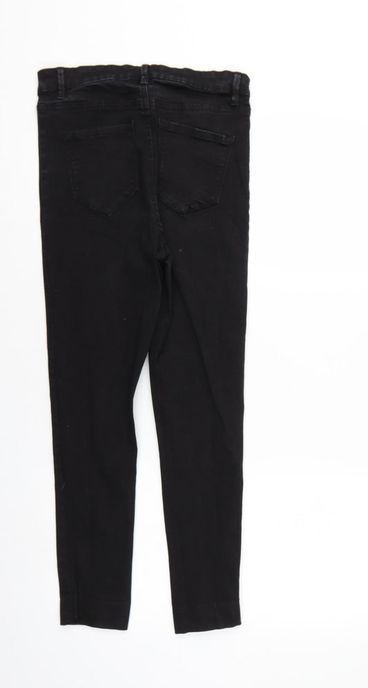 Denim & Co. Womens Black  Denim Jegging Jeans Size 14 L25 in - Elastic Waist