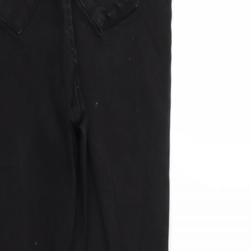 Denim & Co. Womens Black  Denim Jegging Jeans Size 14 L25 in - Elastic Waist