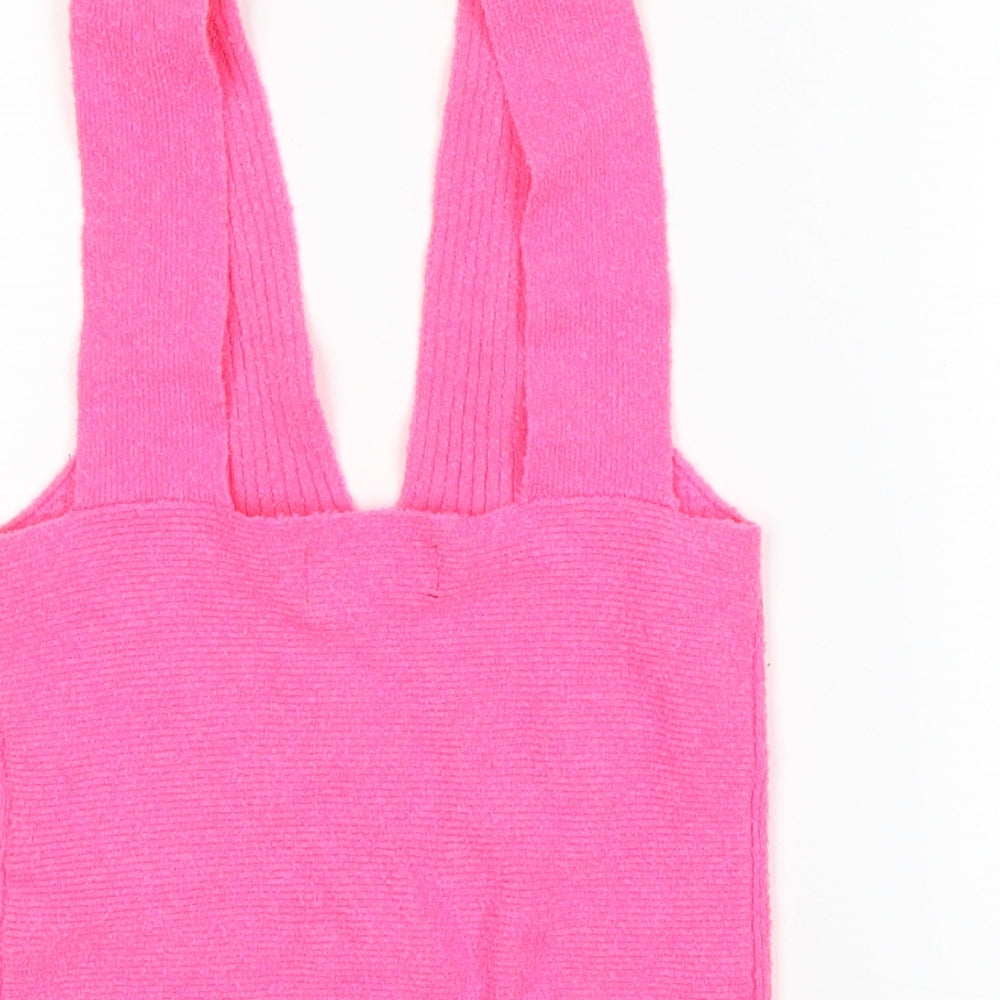 Bershka Womens Pink   Cropped Tank Size M