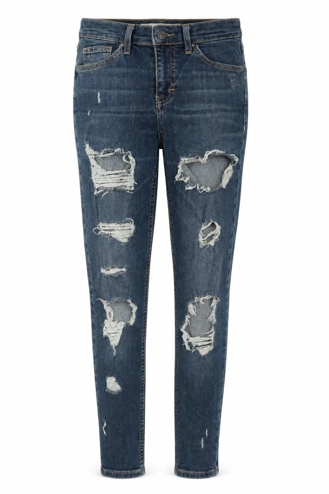 Topshop Womens Blue  Denim Skinny Jeans Size 25 L32 in