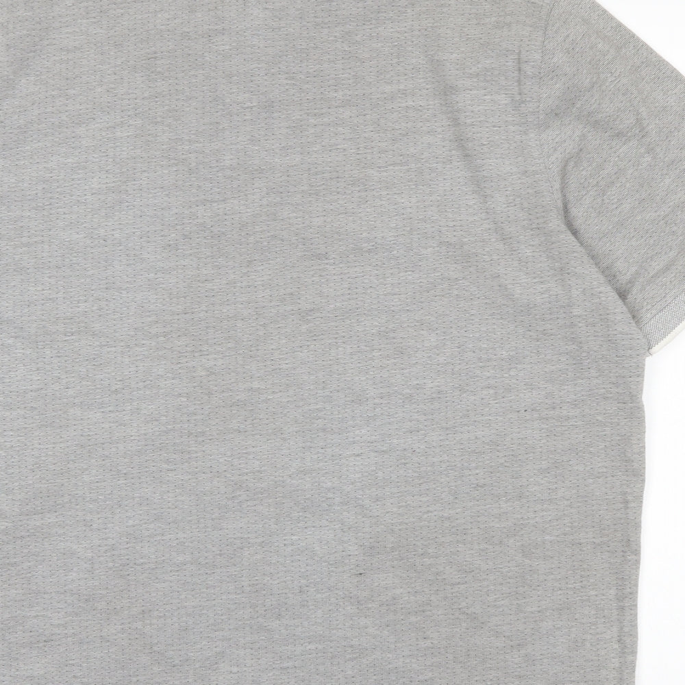 Lincoln Mens Grey Polka Dot   Polo Size L