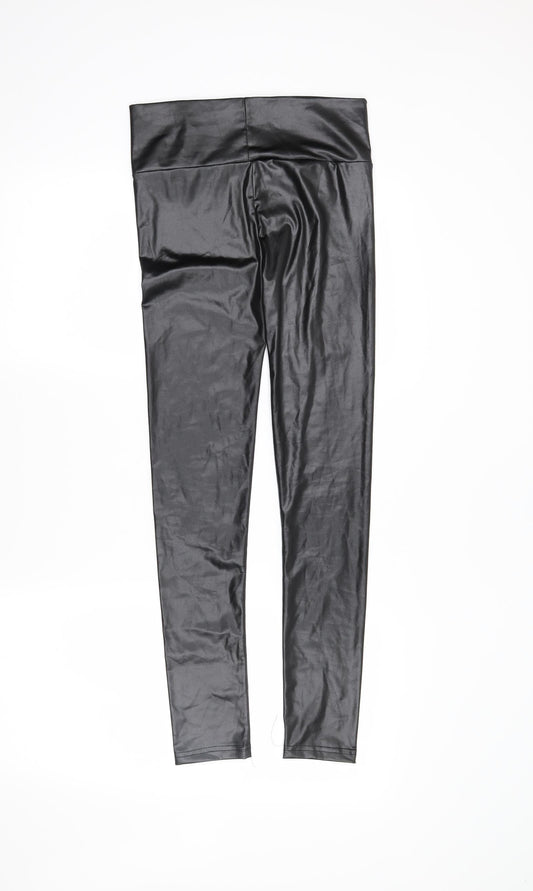 Yoins Womens Black   Pedal Pusher Leggings Size S L28 in