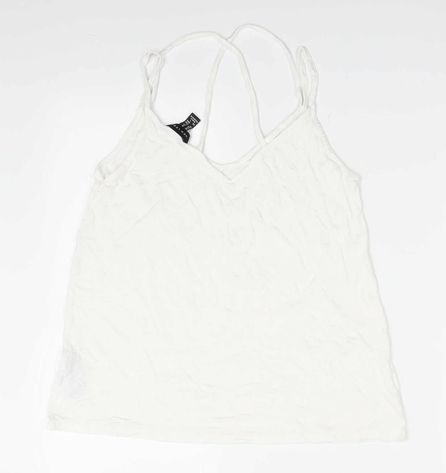 New Look Womens White   Camisole Tank Size 10