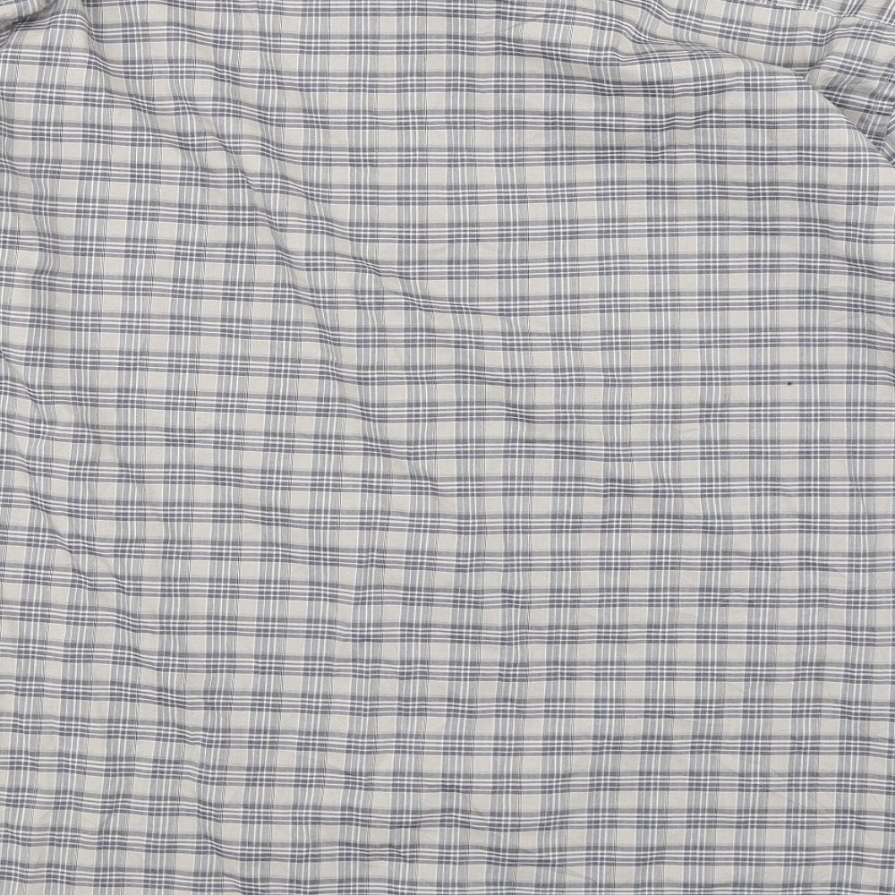 Lucky Brand Mens Grey Plaid   Button-Up Size XL