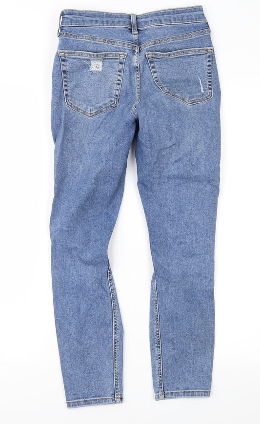 Topshop Womens Blue  Denim Cropped Jeans Size 26 in L23 in
