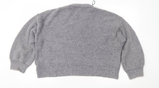 New Look Womens Grey  Knit Pullover Jumper Size L