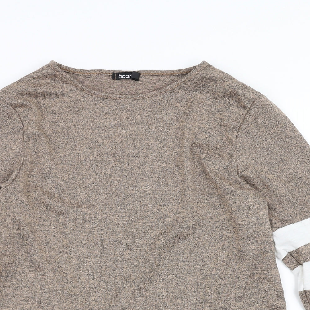 Boohoo Womens Brown   Pullover Jumper Size M