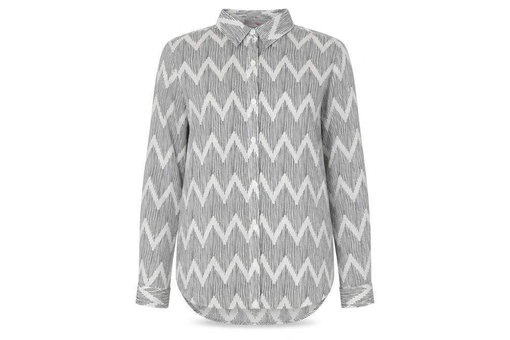 Boohoo Womens Grey Argyle/Diamond  Basic Blouse Size S