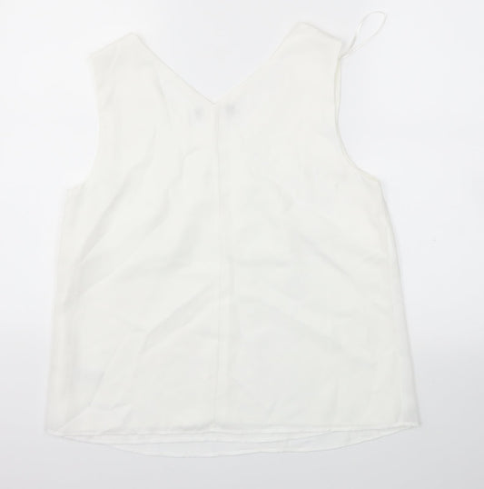 Preworn Womens White   Basic Blouse Size 12