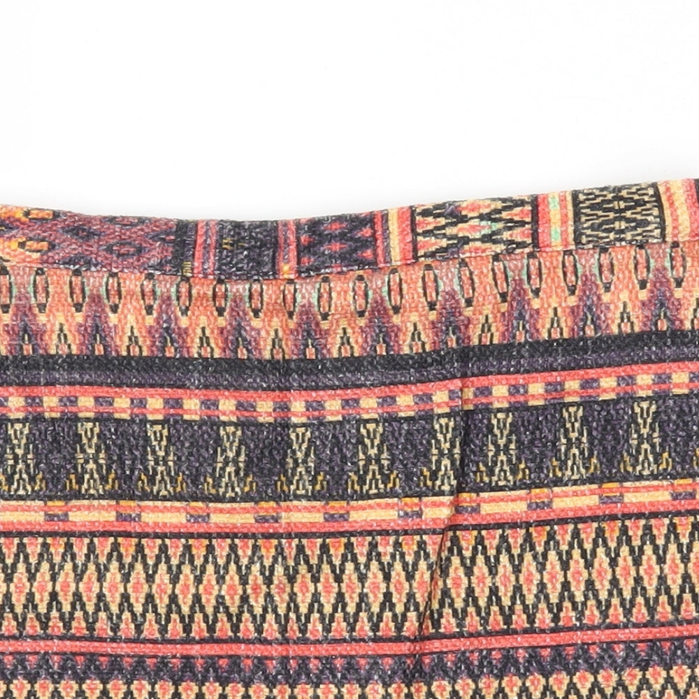 Topshop Womens Multicoloured Argyle/Diamond  A-Line Skirt Size 8