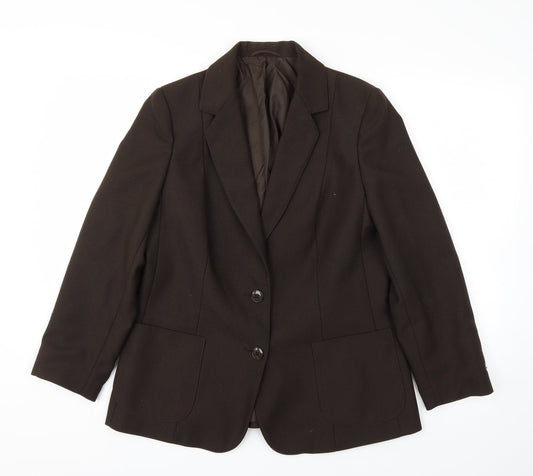 St Micheal Womens Brown   Jacket Blazer Size 14