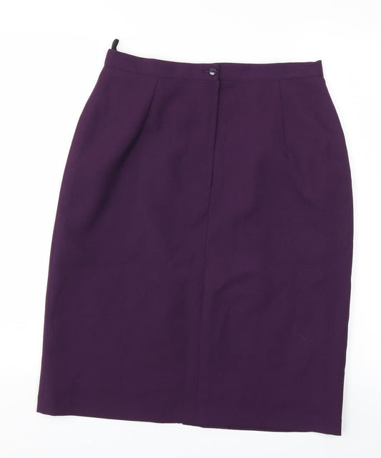 Preworn Womens Purple   A-Line Skirt Size 14