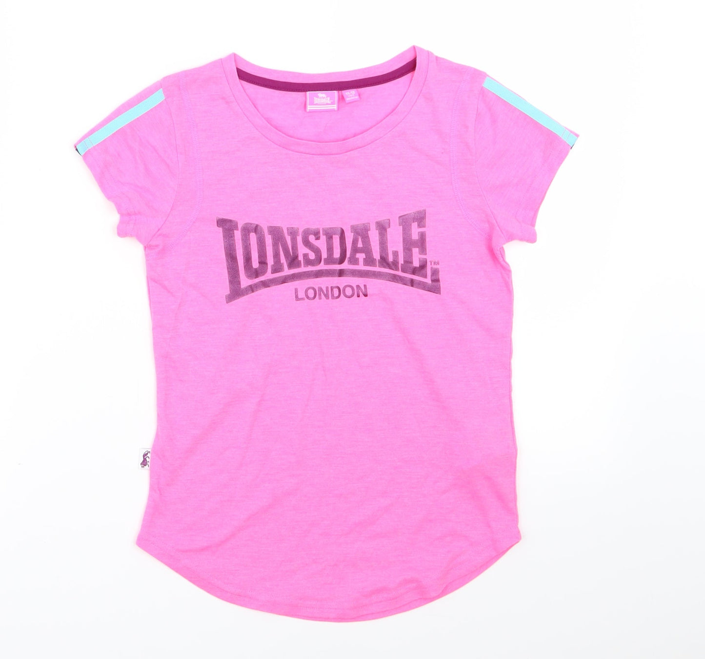 Lonsdale Girls Pink   Basic T-Shirt Size 11-12 Years