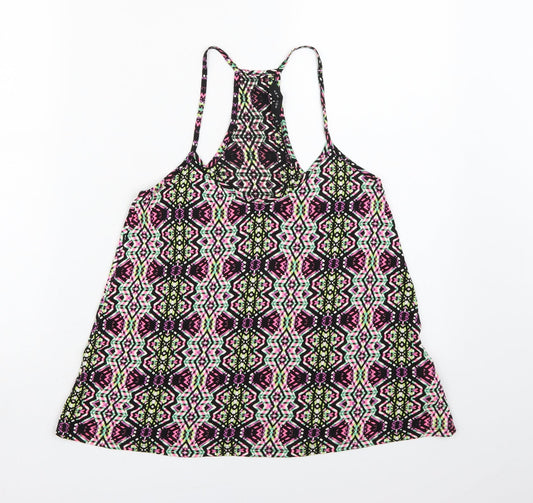 New Look Womens Black Geometric  Camisole Tank Size 6
