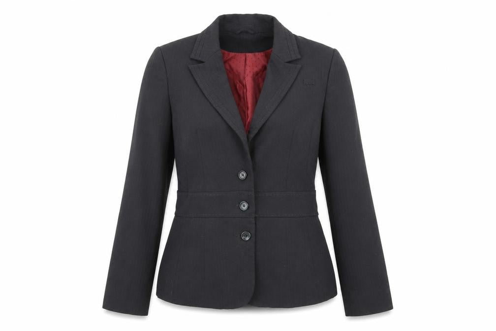 F&F Womens Grey Striped Rayon Jacket Blazer Size 8