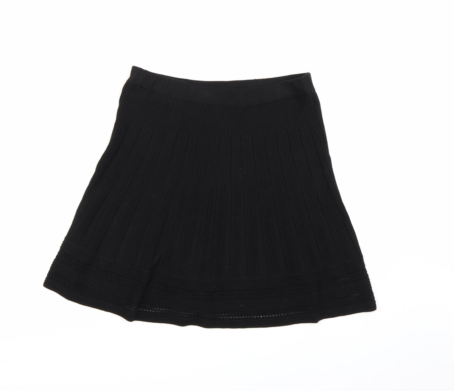 Max Studio Womens Black  Knit A-Line Skirt Size L