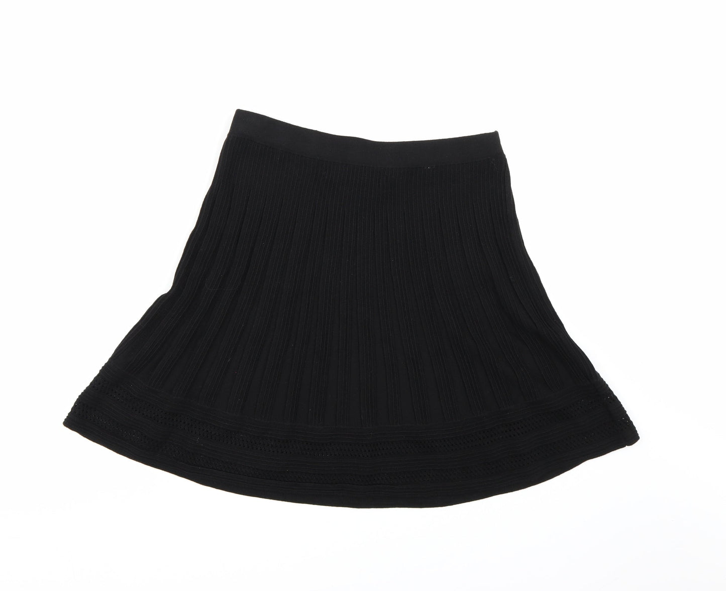 Max Studio Womens Black  Knit A-Line Skirt Size L