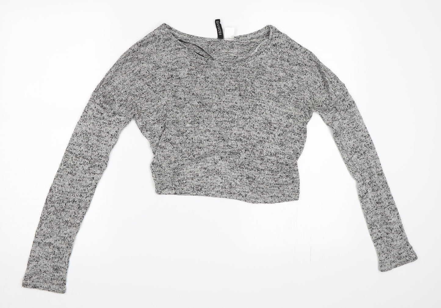 H&M Womens Grey   Cropped T-Shirt Size S