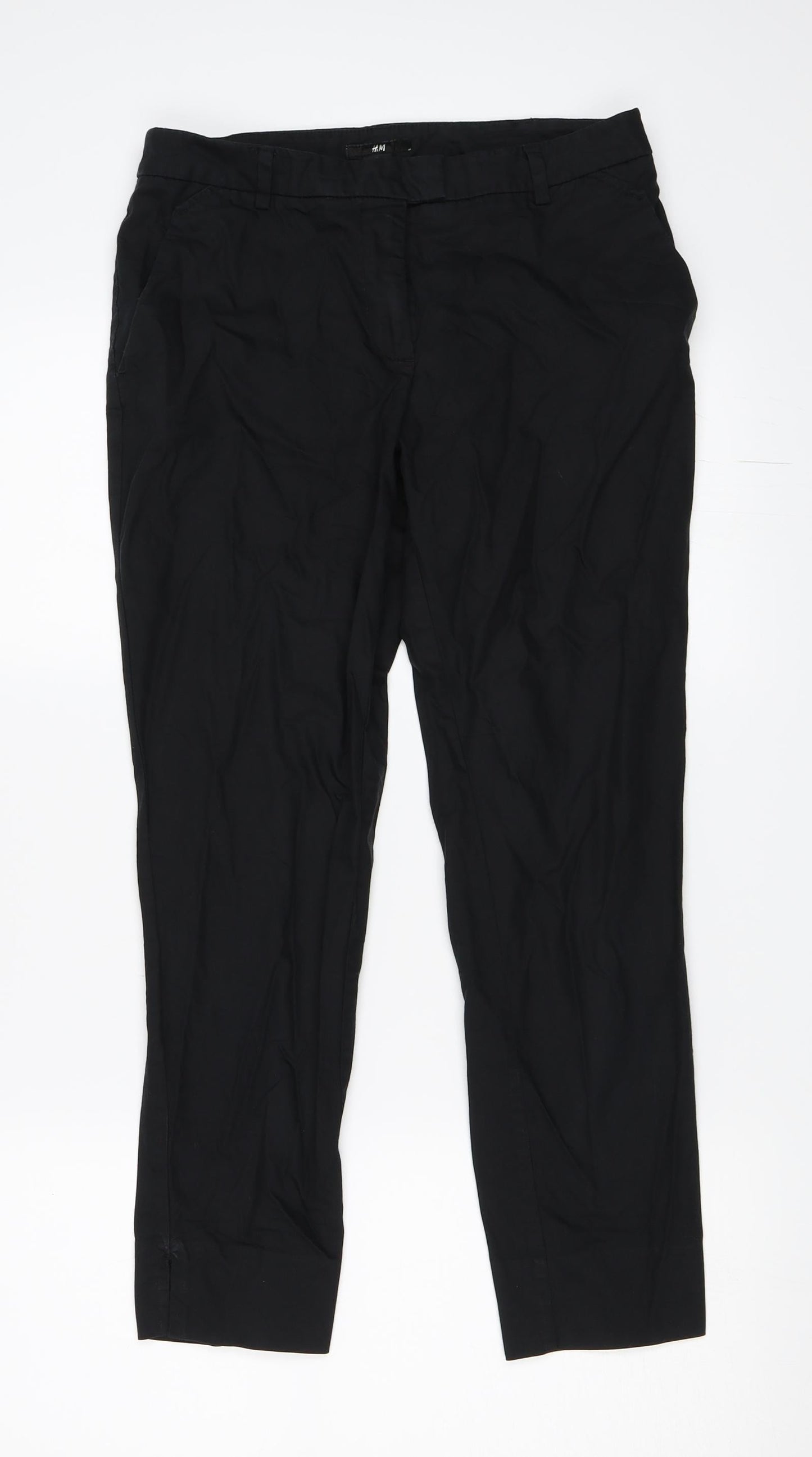 H&M Womens Black   Capri Trousers Size 36 L25 in