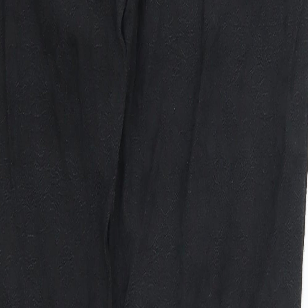 Preworn Womens Black Floral  Trousers  Size M L29 in